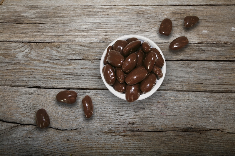 Dark Chocolate Almonds - 1 lb.