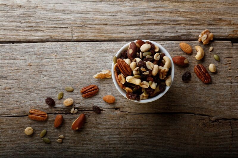 Energy Mix - 14 oz. - Almonds, Walnuts, Peanuts, Pecans, Sunflower Seeds, Cashews, Pepitas, Brazils, Raisins.