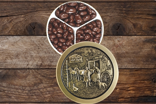 Dark Chocolate Variety Trio Gift Tin - 29 oz. - Dark Chocolate Jumbo Cashews, XL Pecans, Almonds