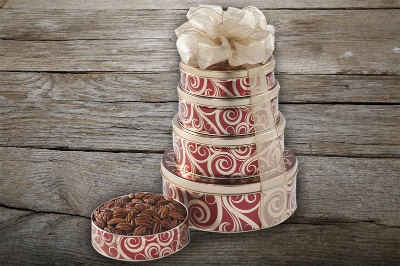 Premium Collection Stackable Tins - 10.6 lbs. - Cashews, Imperial Mix,  Pecans and Mountain Mix 